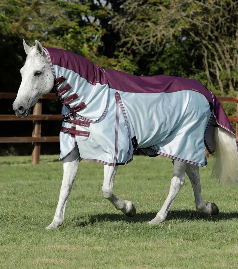 Premier Equine Stay-Dry Mesh Air Fly Rug With Surcingles - Wine