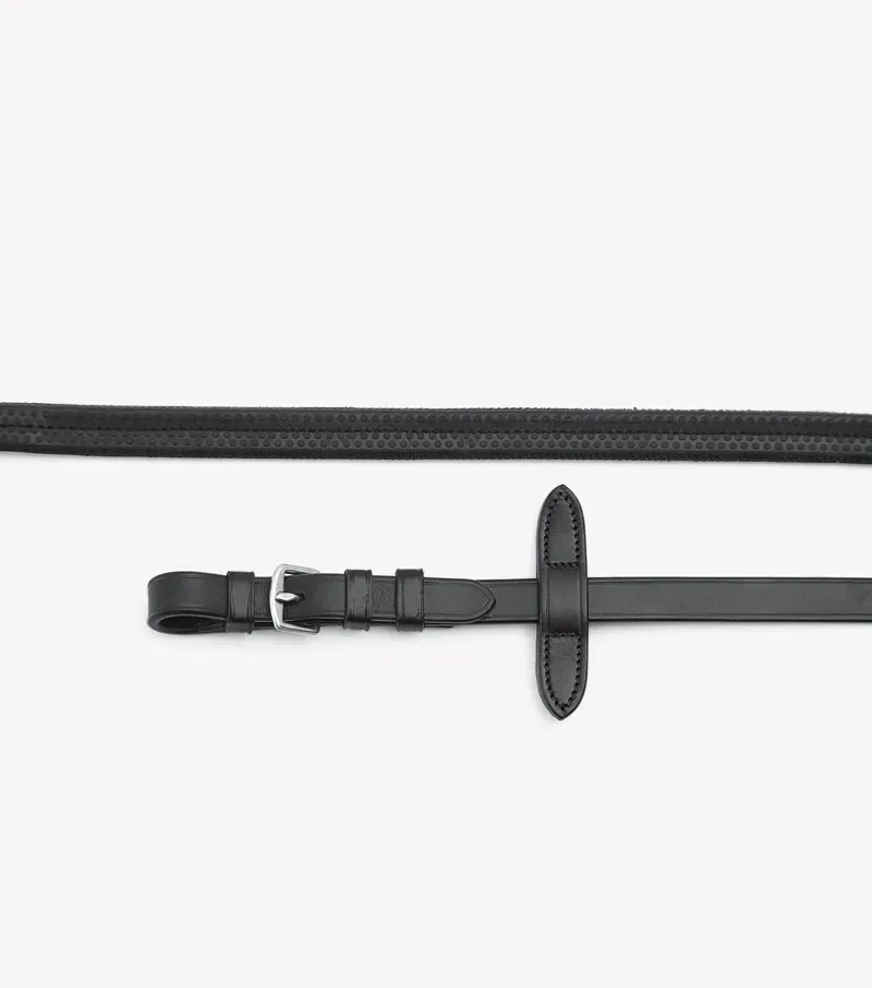 Premier Equine Stefano Rubber Reins - Black