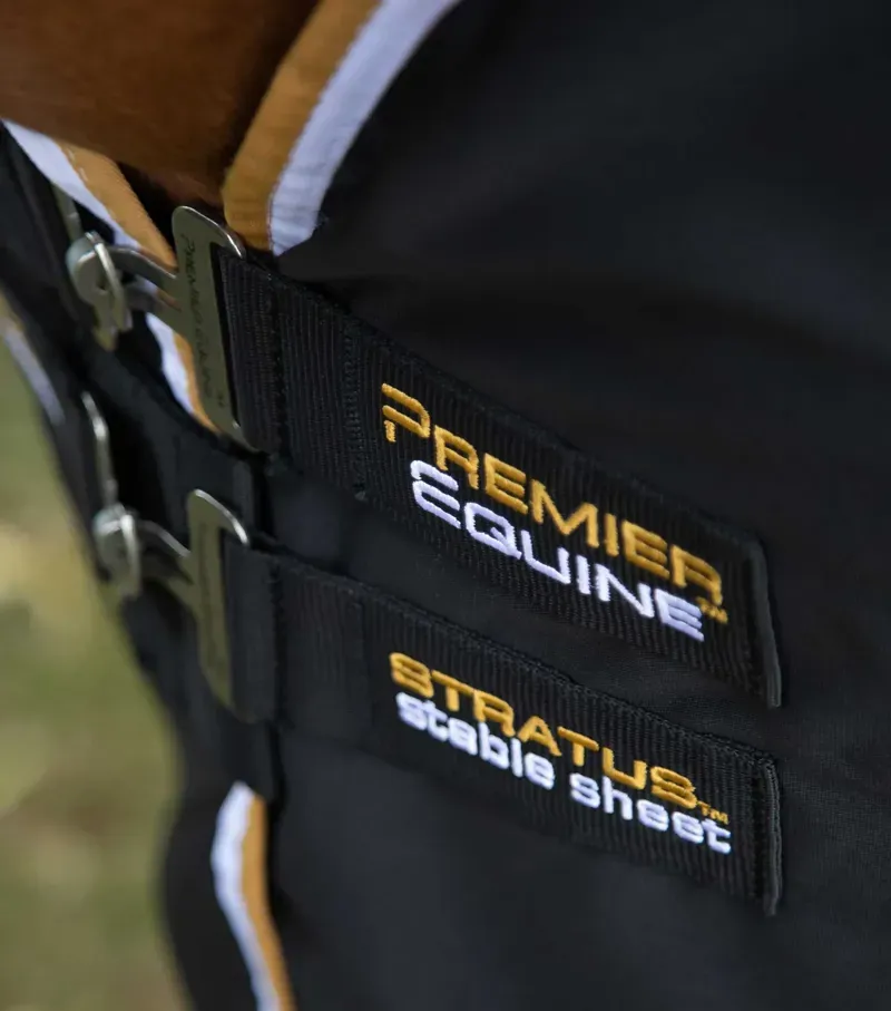 Premier Equine Stratus Horse Stable Sheet - Black-2
