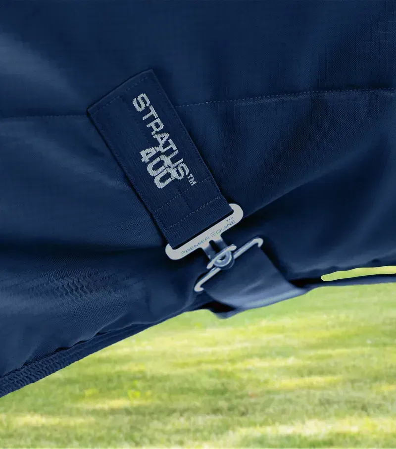 Premier Equine 400g Stratus Stable Rug With Neck Cover - Navy-4