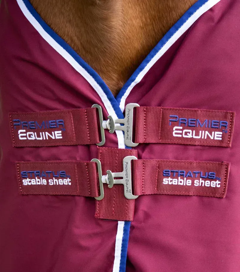 Premier Equine Stratus Horse Stable Sheet - Burgundy-2