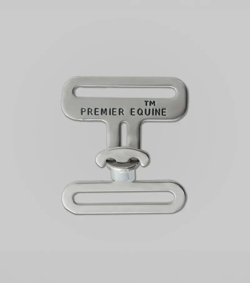 Premier Equine Male and Female T-Bar Set - Silver