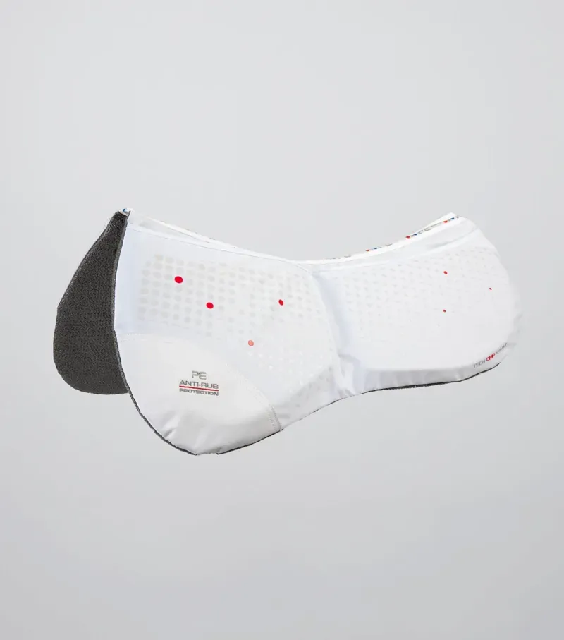 Premier Equine Full Tech Grip Pro Anti-Slip Correction Saddle Pad - White