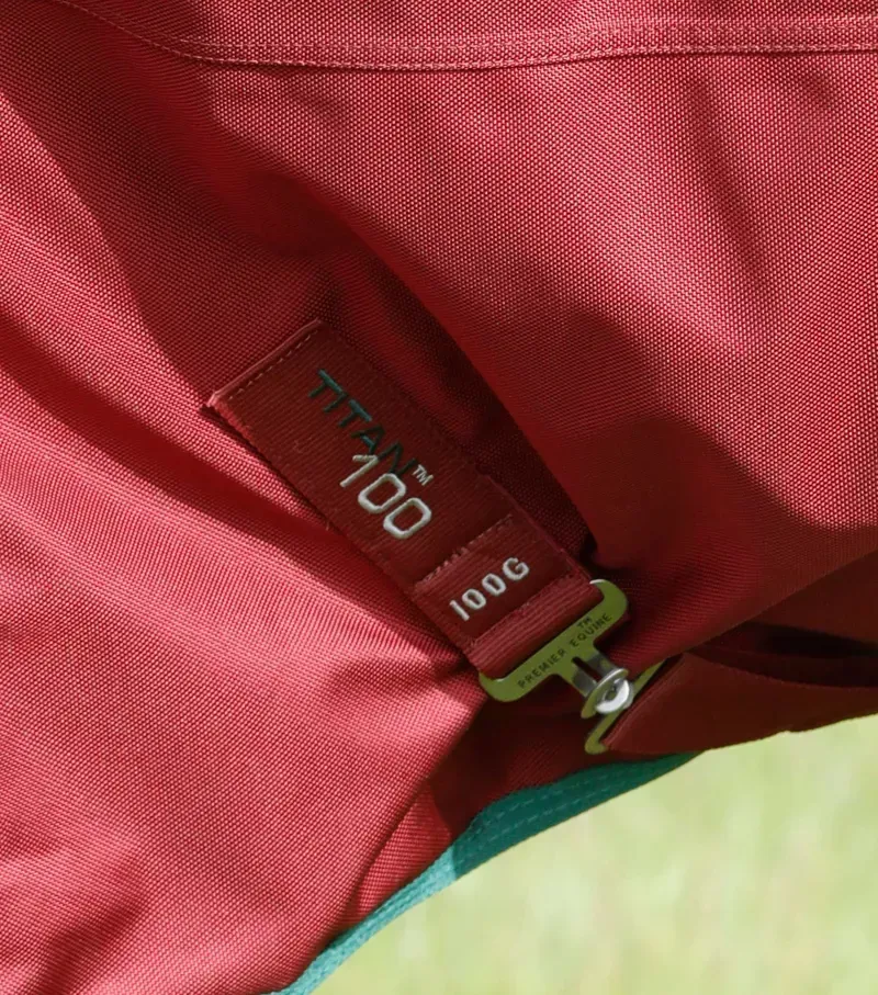 Premier Equine 100g Titan Original Turnout Rug - Burgundy-4