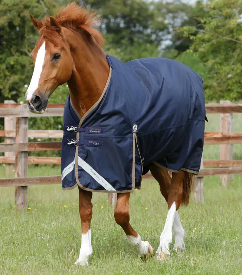 Premier Equine Titan 100g Original Turnout Rug - Navy