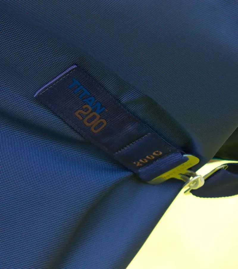 Premier Equine 200g Titan Turnout Rug With Snug-Fit Neck Cover - Navy-4