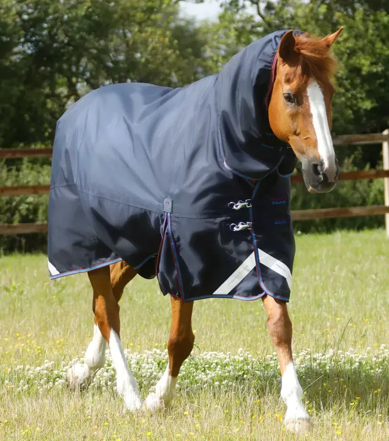Premier Equine Titan Storm 200g Combo Turnout Rug with Snug-Fit Neck - Navy