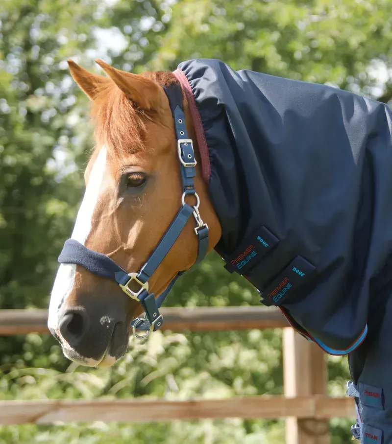 Premier Equine Titan Storm 200g Combo Turnout Rug with Snug-Fit Neck - Navy-1