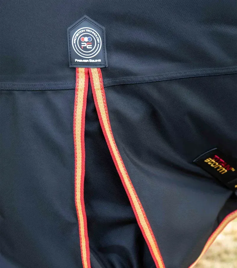 Premier Equine Titan Storm 450g Combo Turnout Rug with Snug-Fit Neck - Black-3