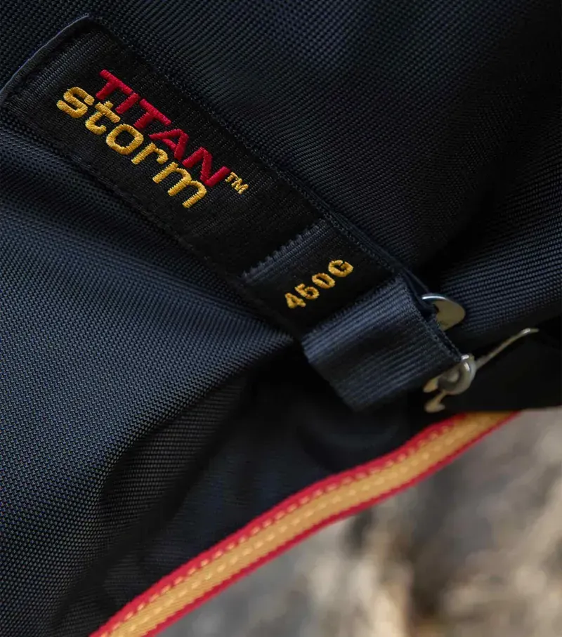 Premier Equine Titan Storm 450g Combo Turnout Rug with Snug-Fit Neck - Black-4