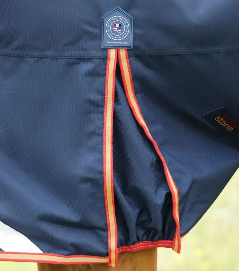 Premier Equine Titan Storm 450g Combo Turnout Rug with Snug-Fit Neck - Navy-3