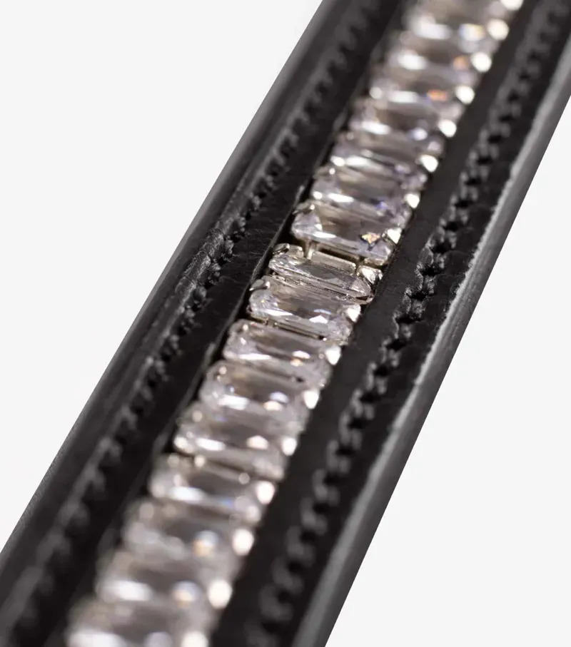 Premier Equine Trovare Crystal Browband - Black-2