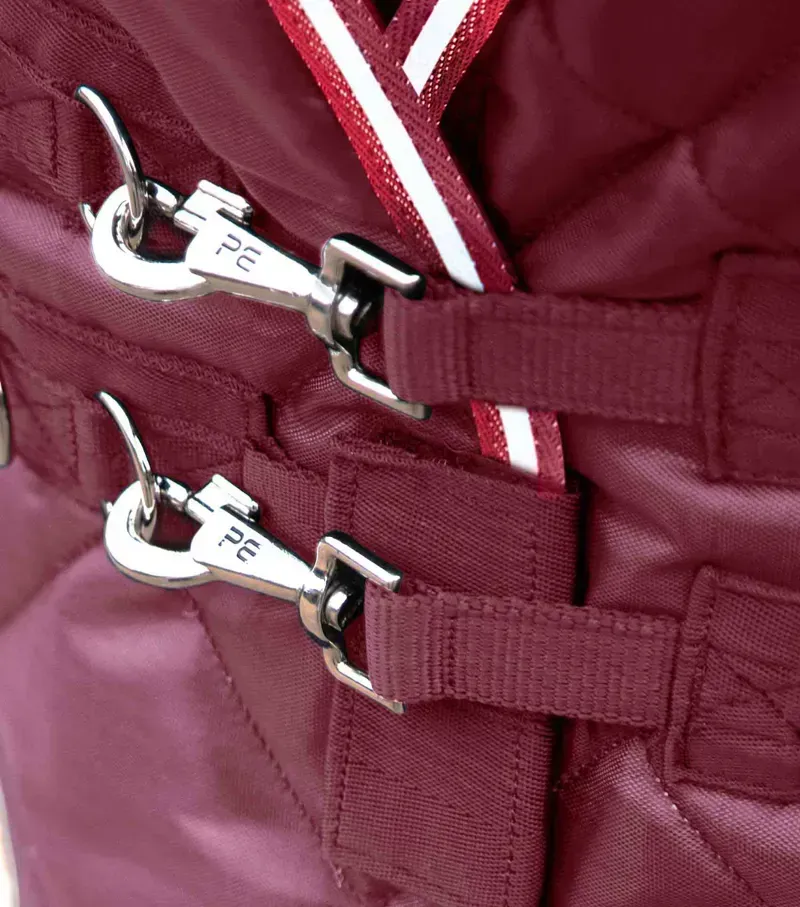 Premier Equine 100g Tuscan Stable Rug - Burgundy-3