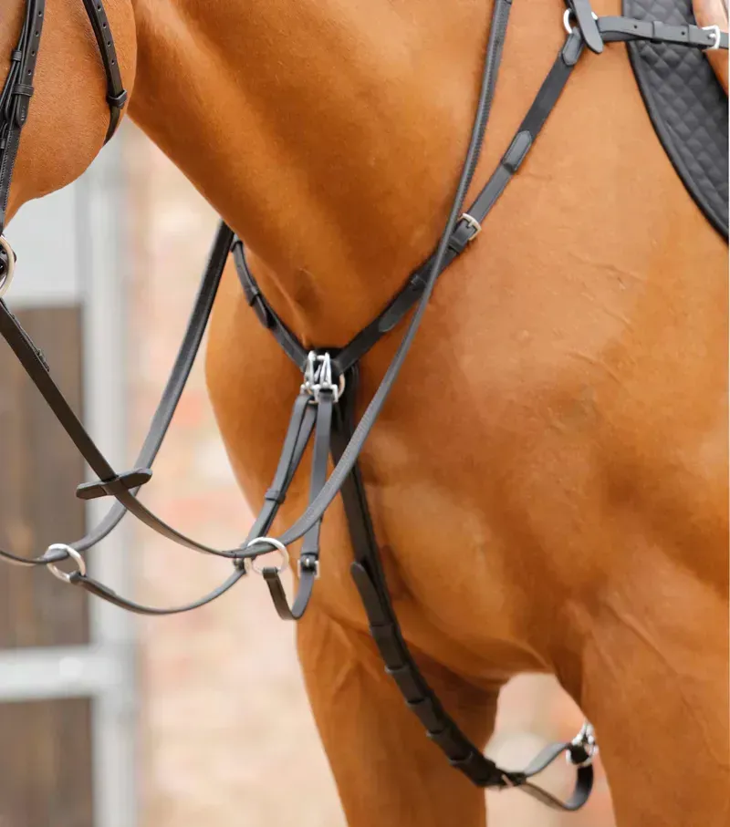 Premier Equine Valbrona Performance Breastplate - Black-2