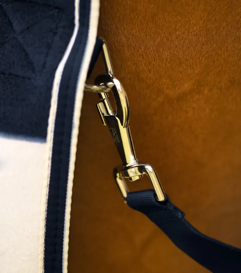 Premier Equine Vellus Horse Fleece Rug - Navy/White-5