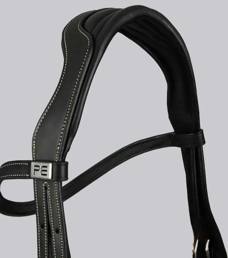 Premier Equine Veneto Anatomical Snaffle Bridle - Black-1