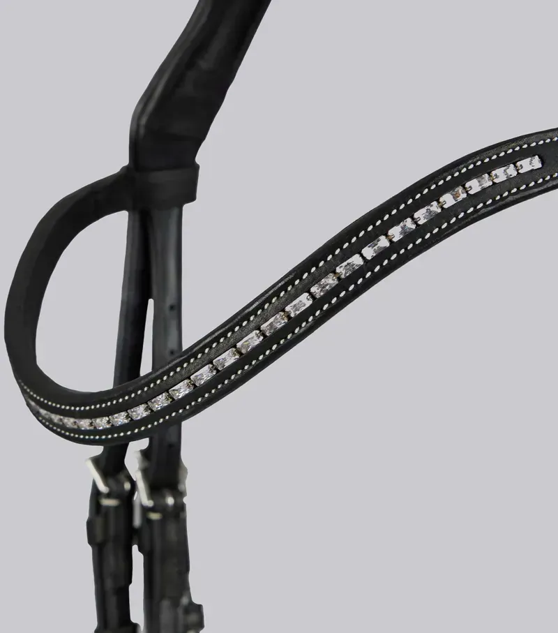 Premier Equine Veneto Anatomical Snaffle Bridle - Black-2