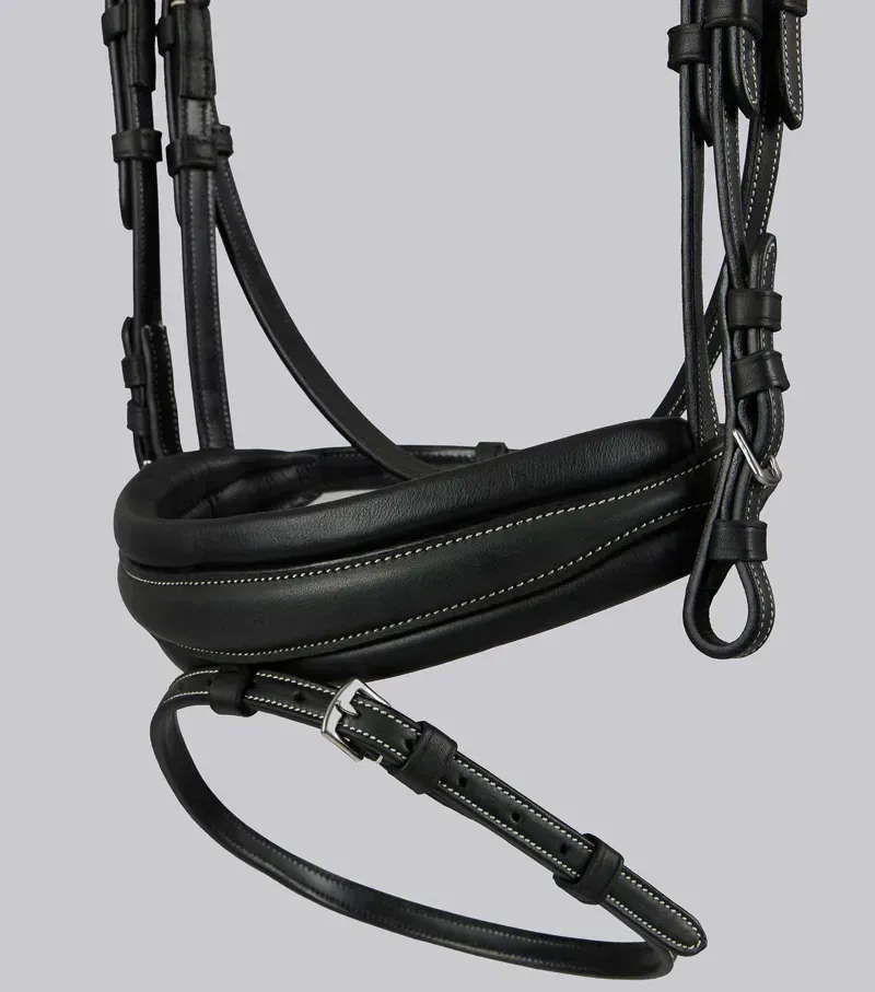 Premier Equine Veneto Anatomical Snaffle Bridle - Black-3