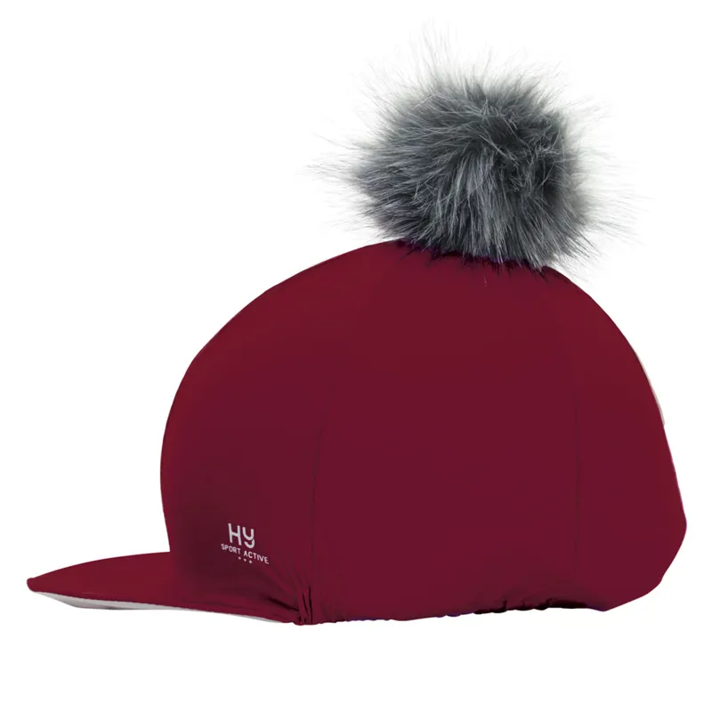 Hy Sport Active Hat Silk With Interchangeable Pom Pom - Vivid Merlot
