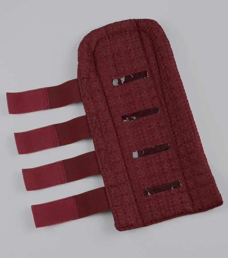 Premier Equine Waffle Quilted Double Locking Tail Guard - Burgundy-2