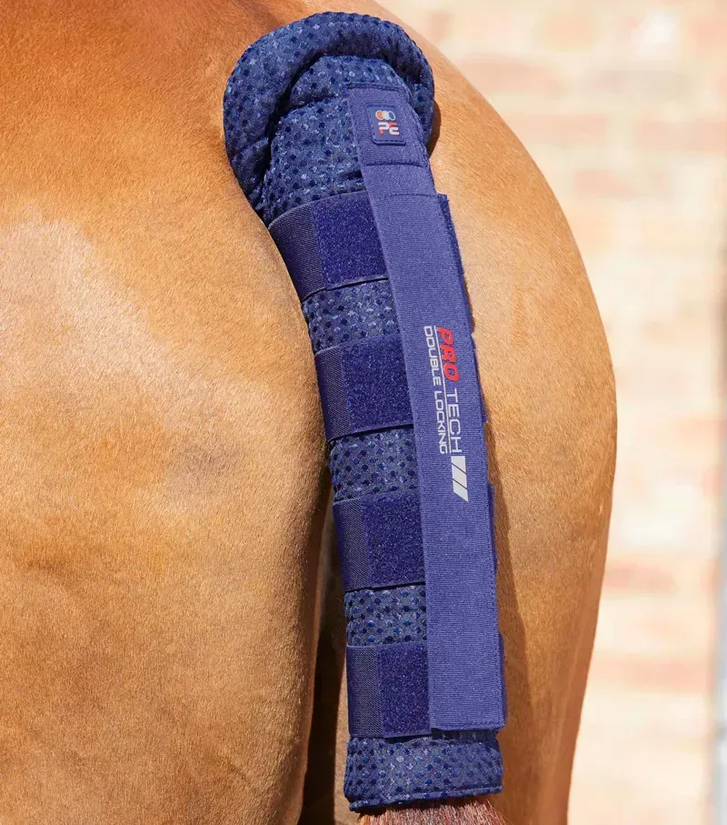 Premier Equine Waffle Quilted Double Locking Tail Guard - Navy