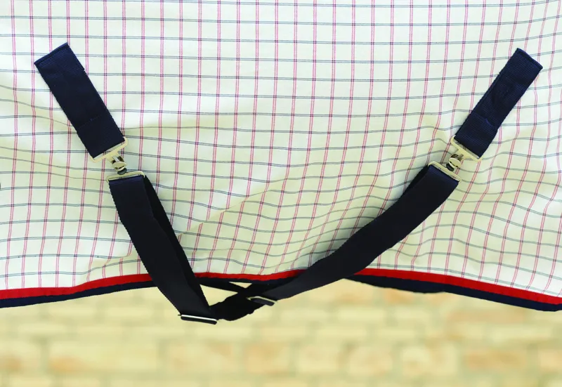 WeatherBeeta Summer Sheet Lite III Standard Neck - White/Navy/Red-3