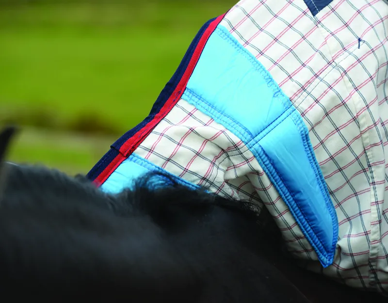 WeatherBeeta Summer Sheet Lite III Standard Neck - White/Navy/Red-4