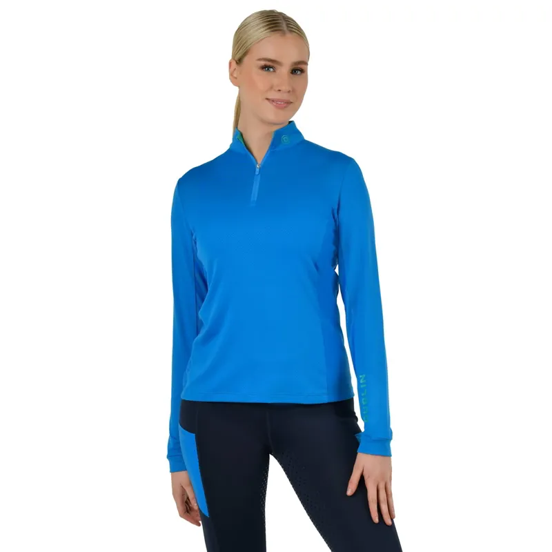 Dublin Airflow Long Sleeve Ladies Top - Ocean-2