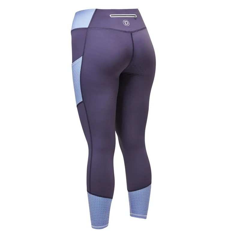 Dublin Power Performance Mid Rise Colour Block Tights - Blue