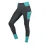 Dublin Power Performance Mid Rise Colour Block Tights - Asphalt/Jade