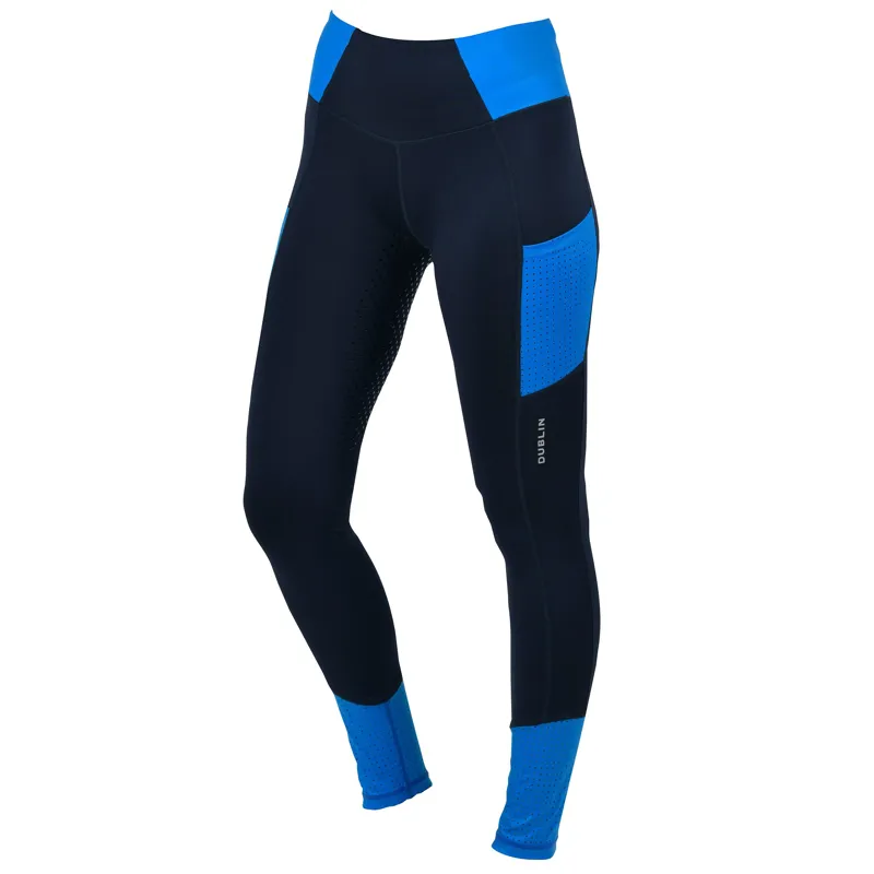Dublin Power Performance Mid Rise Colour Block Tights - Ink/Ocean