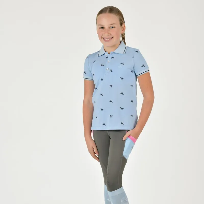 Dublin Elyse Children's Short Sleeve Polo Shirt - Bluebell-2