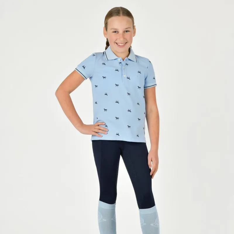 Dublin Elyse Children's Short Sleeve Polo Shirt - Bluebell-3