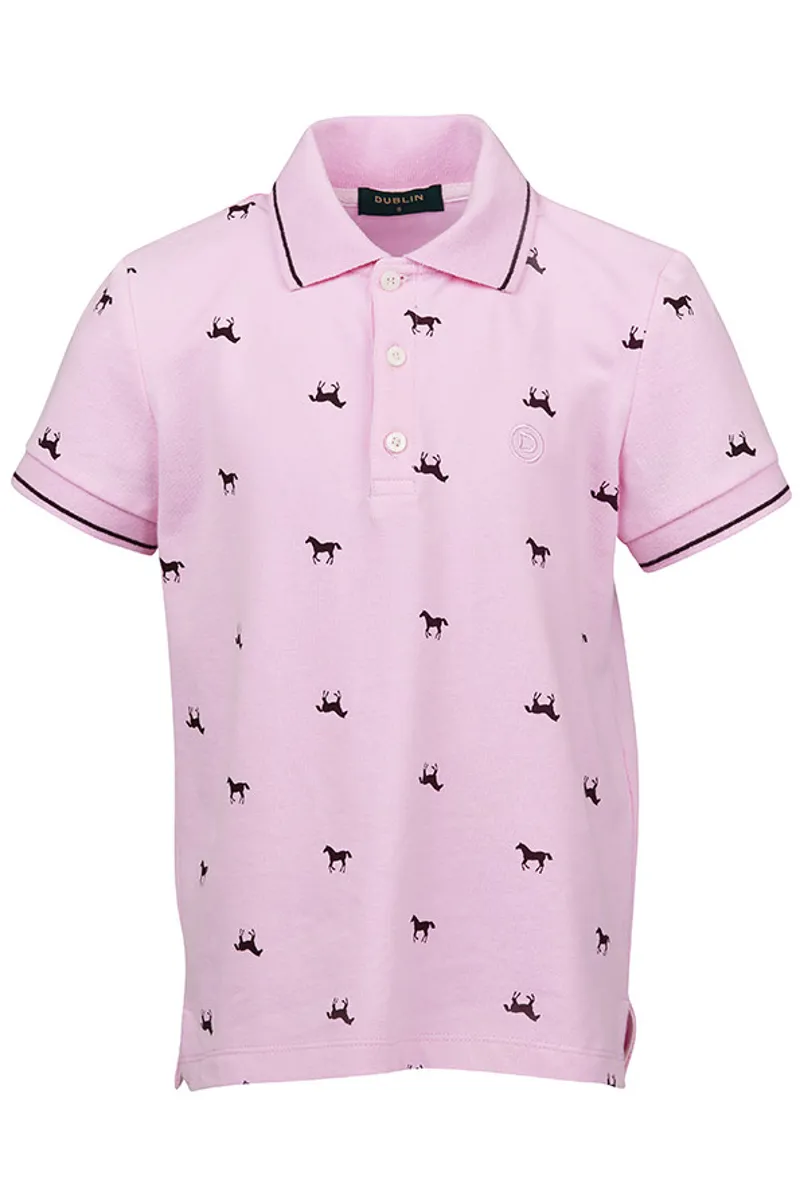Dublin Elyse Children's Short Sleeve Polo Shirt - Orchid Pink