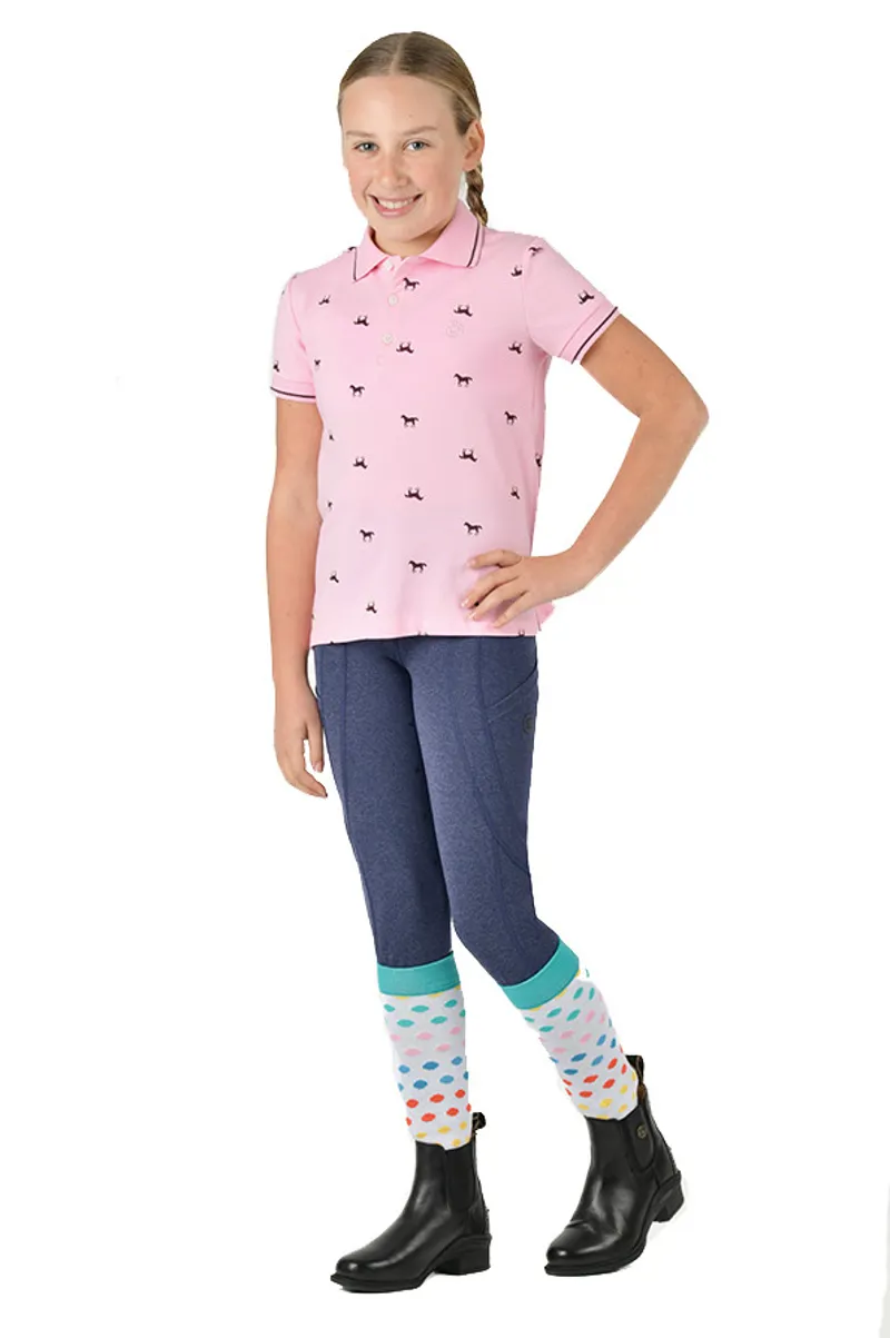 Dublin Elyse Children's Short Sleeve Polo Shirt - Orchid Pink-2