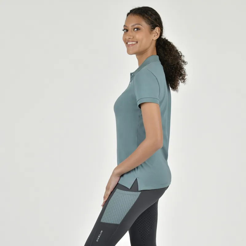 Dublin Curve Lauren Short Sleeve Polo - Sage-2