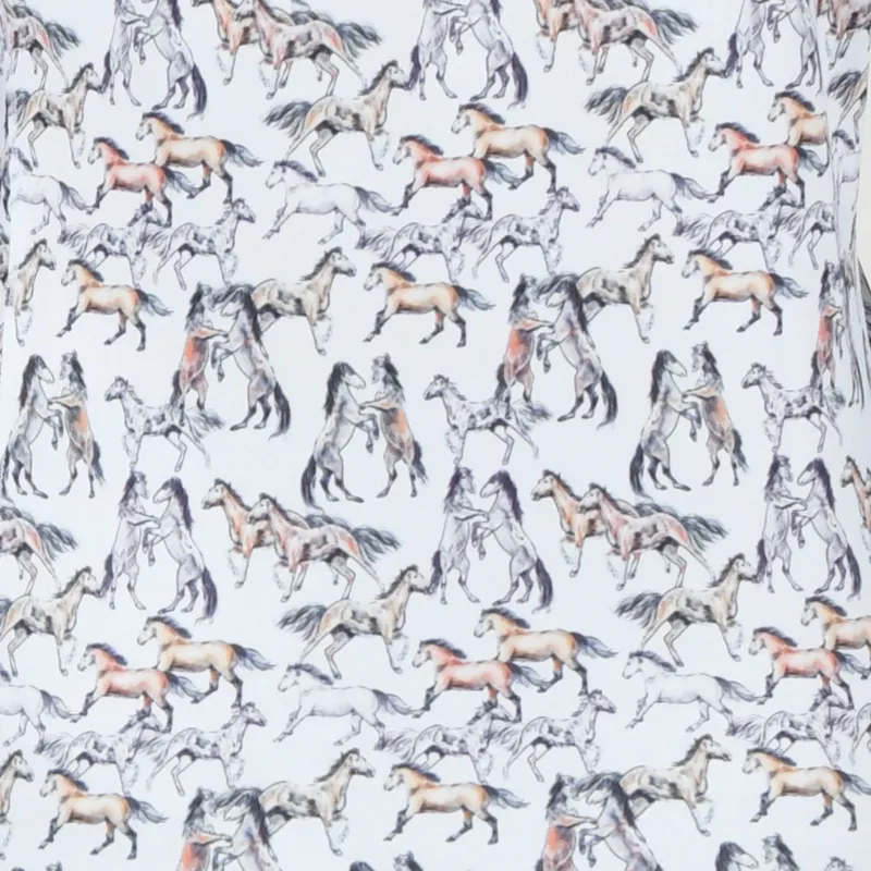 Dublin Kelsey Ladies Long Sleeve Top - Horse Print-2