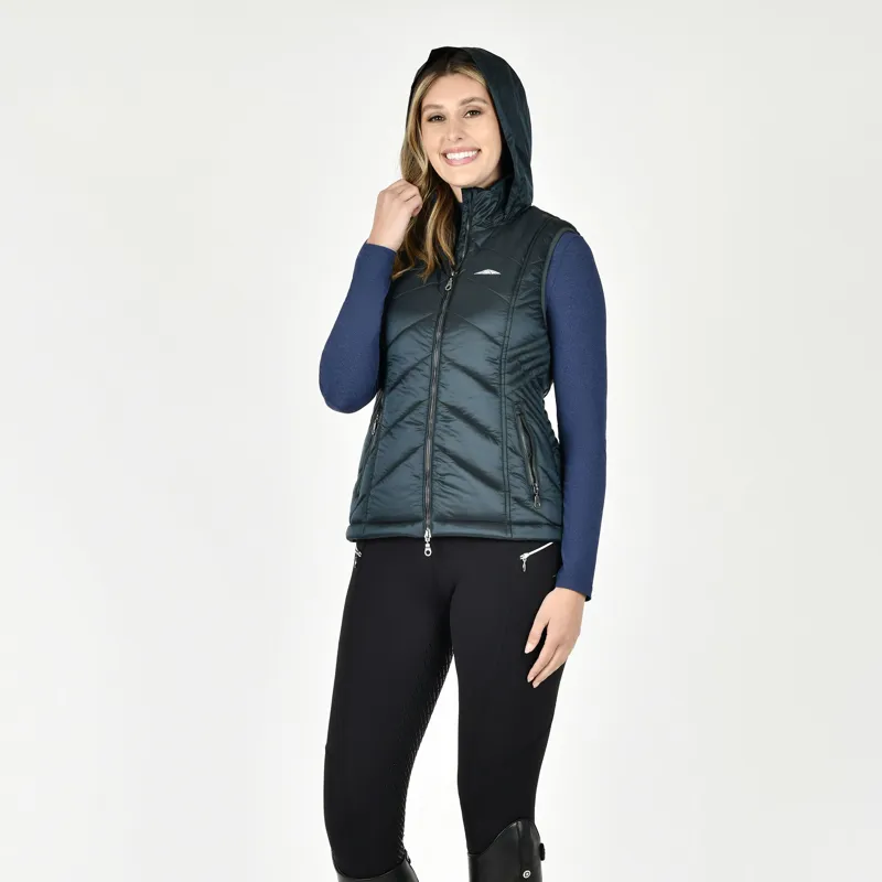 WeatherBeeta Presley Ladies Puffer Vest - Pine-4