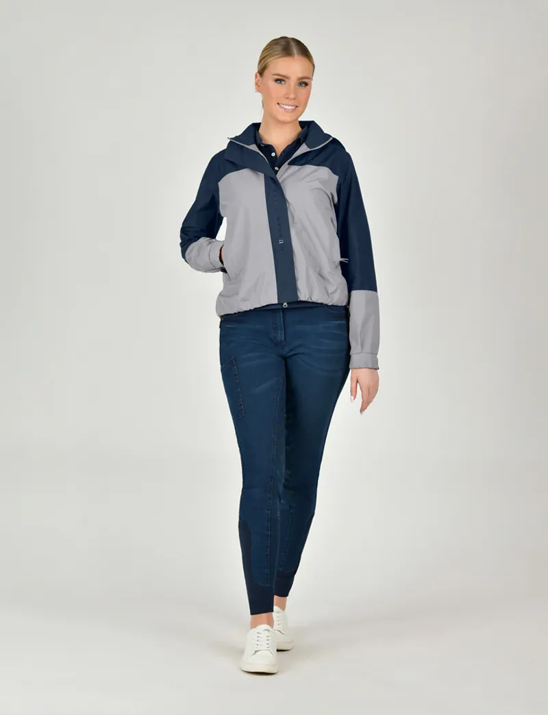 Dublin Crissy Colourblock Waterproof Jacket - Gull/Navy Academy