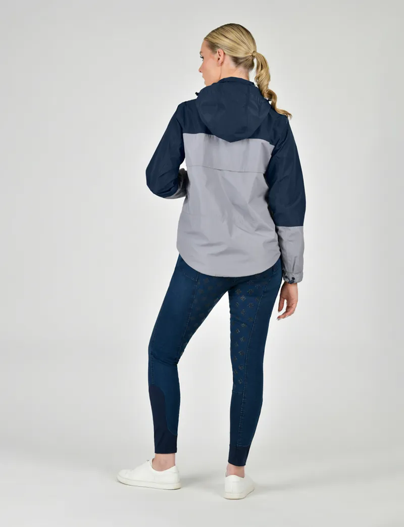 Dublin Crissy Colourblock Waterproof Jacket - Gull/Navy Academy-2