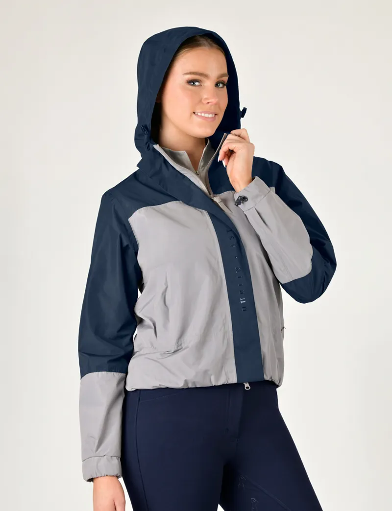 Dublin Crissy Colourblock Waterproof Jacket - Gull/Navy Academy-6