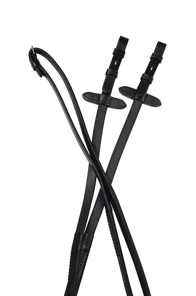 Collegiate Flexi Grip Reins IV - Black
