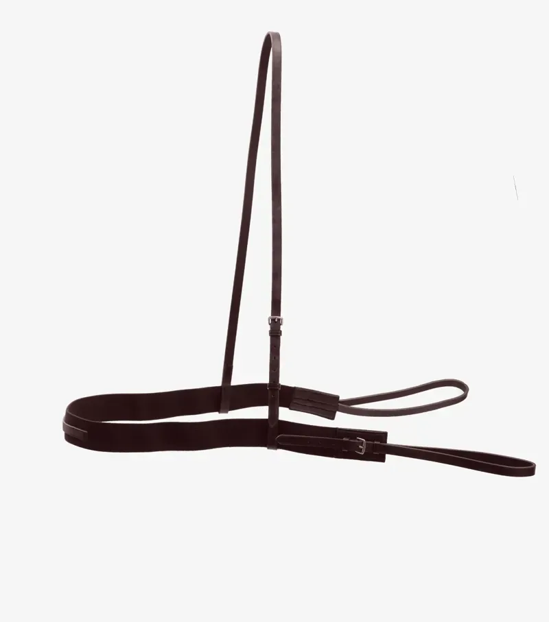 Premier Equine Zimella Elastic Breastgirth - Brown-2